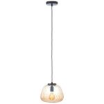 Brilliant Kaizen Riippuvalaisin Lasi Riippuvalaisin Metalli- Musta Beige | 250mm - Sopii 1x E27