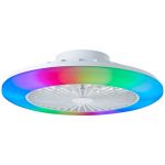 Brilliant Salerno Kattotuuletin Muovi- Metalli- Valkoinen 36W 4700lm - 830-865 CCT+RGB | 485mm - Kaukosäädin Himmennettävä