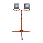 Ledvance LED Valonheitin Työvalaisin Tripodi Tumma Harmaa 2X50W 9000lm 120D - 840 Kylmä Valkoinen | IP65 - Symmetrinen
