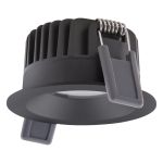 Ledvance LED Kohdevalaisin Fix Aluminium Musta 8W 680lm 36D - 930 Lämmin Valkoinen | Odetnij 68mm - IP44 - Paras Värintoisto - Himmennettävä