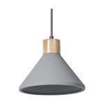 Ledvance Decor Betoni/Teräs/Puu Riippuvalaisin 220 Tumma Harmaa | Sopii E27