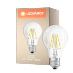 Ledvance Classic LED E27 Päärynä Filament Kirkas 4W 470lm - 840 Kylmä Valkoinen | Korvaa 40W