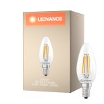 Ledvance Classic LED E14 Kynttilä Filament Kirkas 3.4W 470lm - 827 Erittäin Lämmin Valkoinen | Korvaa 40W