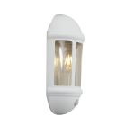 Ansell LED Seinävalaisin Latina  Puolikas Lyhty Valkoinen - Sopii E27 Aikeissa 42W | IP65 - Liike- ja Valotunnistin