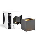 D'Lite Seinävalaisin Nova Musta Up & Down 4.9W 480lm - 830 Lämmin Valkoinen | IP54 - Säädettävä sädekulma