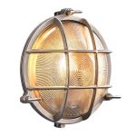 Nordlux Polperro Seinävalaisin Lasi Satiini Nikkeli | 195mm - IP64 - Sopii E27