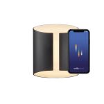 Nordlux Grip Smart LED Seinävalaisin Musta 10W 830lm 120D - 827 Erittäin Lämmin Valkoinen | Himmennettävä – IP54