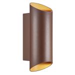 Nordlux Nico Seinävalaisin Aluminium Ruosteinen Up & Down | IP54 - Sopii 2x GU10