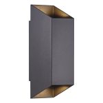 Nordlux Nico Seinävalaisin Aluminium Musta Up & Down | IP54 - Sopii 2x GU10