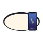 Nordlux Oja Smart 29 Kattovalo Metalli- Musta 15W 1600lm - 827-865 Säädettävä Valkoinen | 294mm - Wifi ja Sininentooth Himmennettävä