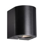 Nordlux Canto 2 Seinävalaisin Aluminium Musta Up & Down 10.6W 500lm - 830 Lämmin Valkoinen