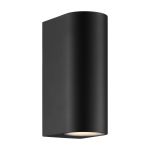 Nordlux Dion Seinävalaisin Aluminium Musta Up & Down | Sopii 2x GU10