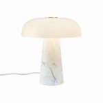 DFTP by Nordlux Pöytävalaisin Glossy Marmori ja Lasi Valkoinen | 220mm - Sopii 1x  E14