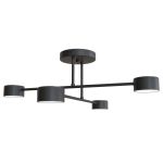 Emibig Kattovalo Halo Teräs Musta | Sopii 4x GX53 - Max 8W