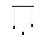 Calex Retro Riippuvalaisin Cordset Suorakulmainen Metalli- Musta  |incl. kaapeli 2 Metri - Sopii 3xE27