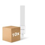 Monipakkaus 10x Noxion Lucent PL-S LED 4.3W - 840 Kylmä Valkoinen | 2-Nastaa - Korvaa 9W