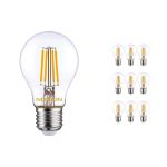 Monipakkaus 10x Noxion Lucent LED E27 Päärynä Filament Kirkas 8.5W 1055lm - 827 Erittäin Lämmin Valkoinen - Korvaa 75W