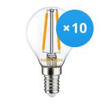 Monipakkaus 10x Noxion Lucent LED E14 Pallo Filament Kirkas 4.5W 470lm - 827 Erittäin Lämmin Valkoinen | Korvaa 40W