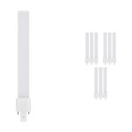 Monipakkaus 10x Ledvance Dulux S LED 6W - 830 Lämmin Valkoinen | 2-Nastaa - Korvaa 11W
