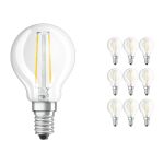 Monipakkaus 10x Ledvance Classic LED E14 Päärynä Filament Kirkas 2.5W 250lm - 827 Erittäin Lämmin Valkoinen | Korvaa 25W