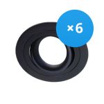 Monipakkaus 6x Noxion Upotettu Spot Logic MR16 Kallistettava Musta | Odetnij 80mm - GU10 Kanta