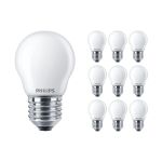 Monipakkaus 10x Philips Corepro LED Lustre E27 Pallo Matta 4.3W 470lm - 827 Erittäin Lämmin Valkoinen | Korvaa 40W