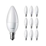 Monipakkaus 10x Philips Corepro LED Kynttilä E14 Matta 5W 470lm - 827 Erittäin Lämmin Valkoinen | Korvaa 40W
