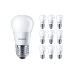 Monipakkaus 10x Philips Corepro LED Lustre E27 Pallo Matta 5W 470lm - 827 Erittäin Lämmin Valkoinen | Korvaa 40W