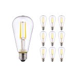 Monipakkaus 10x Noxion Lucent LED E27 Päärynä Filament Kirkas 4W 470lm - 827 Erittäin Lämmin Valkoinen | Korvaa 40W