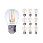 Monipakkaus 10x Noxion Lucent Lustre LED E27 Pallo Filament Kirkas 4.5W 470lm - 827 Erittäin Lämmin Valkoinen | Himmennettävä - Korvaa 40W