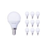Monipakkaus 10x Noxion Lucent Lustre LED E14 Pallo Matta 2.5W 250lm - 827 Erittäin Lämmin Valkoinen | Korvaa 25W