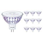 Monipakkaus 10x Philips Master Value LED Kohdevalaisin GU5.3 MR16 7.5W 630lm 36D - 930 Lämmin Valkoinen | Paras Värintoisto - Himmennettävä - Korvaa 50W