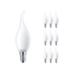Monipakkaus 10x Philips Corepro LED Kynttilä E14 Kaareva-tip Matta 2.2W 250lm - 827 Erittäin Lämmin Valkoinen - Korvaa 25W