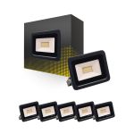 Monipakkaus 6x Bright Choice LED Valonheitin 20W 2000lm 100D - 830 Lämmin Valkoinen | IP66 - Symmetrinen