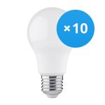 Monipakkaus 10x Bright Choice LED Lamppu E27 Päärynä Matta 4.9W 470lm - 830 Lämmin Valkoinen | Korvaa 40W