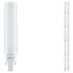 Monipakkaus 10x Ledvance Dulux-D LED 7W - 830 Lämmin Valkoinen | 4-Nastaa - Korvaa 18W