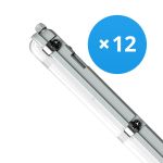 Monipakkaus 12x Noxion LED Loisteputkivalaisimet Vedenkestävä Poseidon V3.0 18-30W 2340-4200lm - 830-865 CCT | 120cm - Läpijohdotus (5x2.5mm2)
