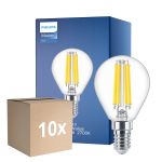 Monipakkaus 10x Philips Master Value LED Lustre E14 Pallo Filament Kirkas 3.4W 470lm - 927 Erittäin Lämmin Valkoinen | Paras Värintoisto - Himmennettävä - Korvaa 40W