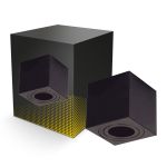 Bright Choice LED Kohdevalaisin Musta Cube | IP20 - GU10 Fitting