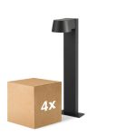 Monipakkaus 4x D'Lite Jalustalamppu Lira Musta 7W 600lm 830 Lämmin Valkoinen | IP54