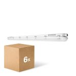 Monipakkaus 6x Ledvance LED Loisteputkivalaisimet Vedenkestävä Kosteudenkestävä 46W 6400lm - 840 Kylmä Valkoinen | 150cm