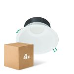 Monipakkaus 4x Philips LED Alasvalo Coreline DN142B Aluminium Valkoinen 19.2W 2300lm 60D - 840 Kylmä Valkoinen | Odetnij 200mm - IP20 - Valkoinen Heijastin