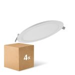 Monipakkaus 4x Ledvance LED Alasvalo Slim Pyöreä DN210 18W 1530lm 120D - 830 Lämmin Valkoinen | 225mm