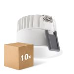 Monipakkaus 10x Ledvance LED Kohdevalaisin Tummalight Aluminium Valkoinen 8W 680lm 36D - 930 Lämmin Valkoinen | Odetnij 68mm - IP44 - Paras Värintoisto - Himmennettävä