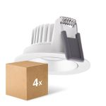 Monipakkaus 4x Ledvance LED Kohdevalaisin Adjust Aluminium Valkoinen 8W 720lm 36D - 940 Kylmä Valkoinen | Odetnij 68mm - IP20 - Paras Värintoisto - Himmennettävä