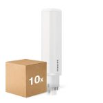 Monipakkaus 10x Philips CorePro PL-C LED 6.5W 770lm - 840 Kylmä Valkoinen | 4-Nastaa - Korvaa 18W