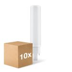 Monipakkaus 10x Ledvance Dulux-D LED 10W - 830 Lämmin Valkoinen | 4-Nastaa - Korvaa 26W