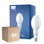 Monipakkaus 6x Philips TrueForce Core LED E27 HPL/SON Matta 36W 6000lm 300D - 840 Kylmä Valkoinen | Korvaa 125W