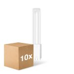 Monipakkaus 10x Ledvance Dulux-L LED 8W - 840 Kylmä Valkoinen | 4-Nastaa - Korvaa 18W