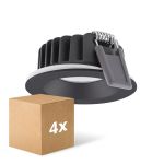 Monipakkaus 4x Ledvance LED Kohdevalaisin Air Fix Aluminium Musta 6W 510lm 36D - 930 Lämmin Valkoinen | Odetnij 68mm - IP65 - Paras Värintoisto - Himmennettävä